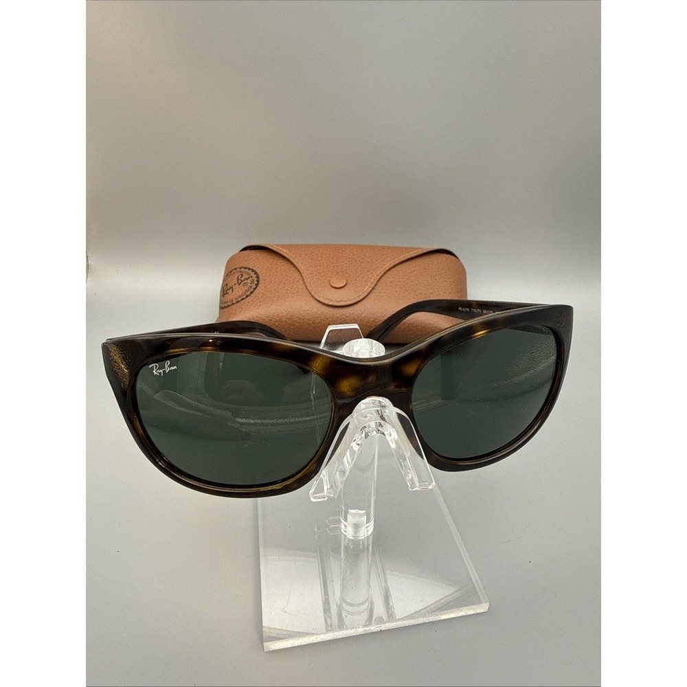 Ray Ban Italy RB4216 56[]20 135 3N Tortoise Sunglasses Green Lens IvyLeague Case